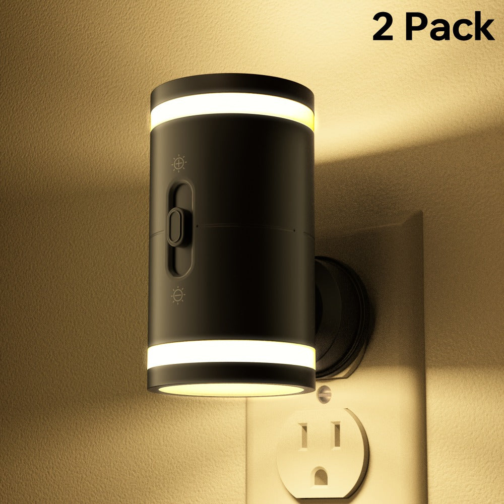 LED Night Light Plug In Dusk to Dawn Sensor, 5-120LM Adjustable Brightness, 3 Color Temperatures