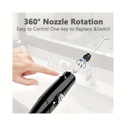 Water Flosser for Teeth & Braces 600ml Large Tank – 10 Adjustable Pressure Levels 8 Nozzles IPX4 Waterproof Professional Oral Irrigator