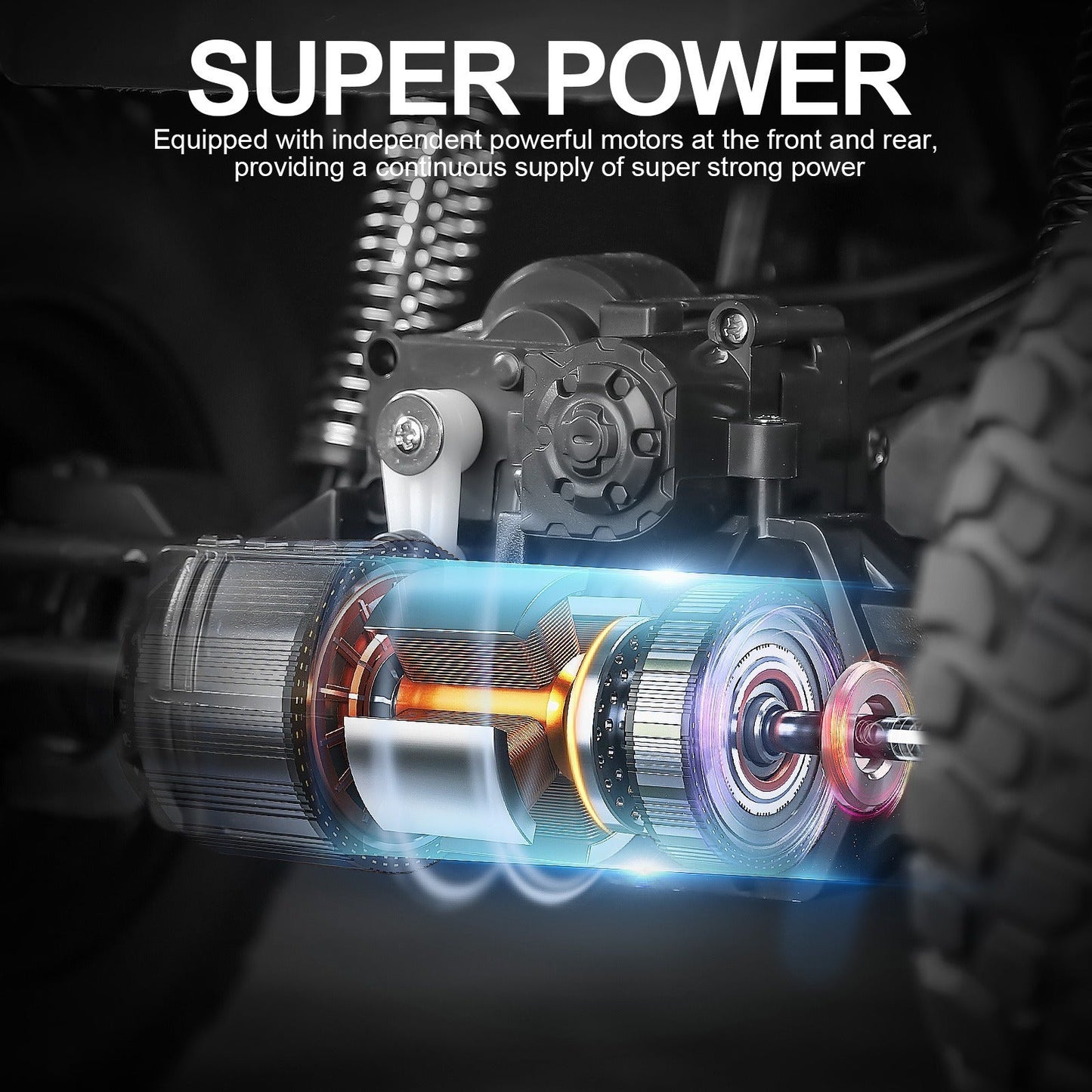 Giant 18 Inch RC Monster Truck with Free Bonus Mini RC Motorcycle, 4WD Powerful Climbing Shockproof Remote Control Pickup Truck