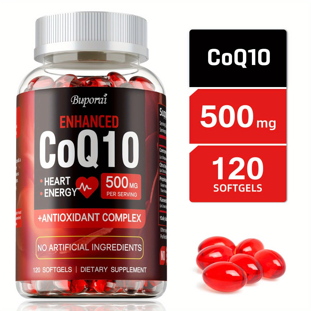 CoQ10 Coenzyme Q10 with Citrus Bergamot 120 Capsules, Heart Health, Brain & Cardiovascular Support