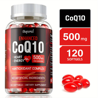 CoQ10 Coenzyme Q10 with Citrus Bergamot 120 Capsules, Heart Health, Brain & Cardiovascular Support