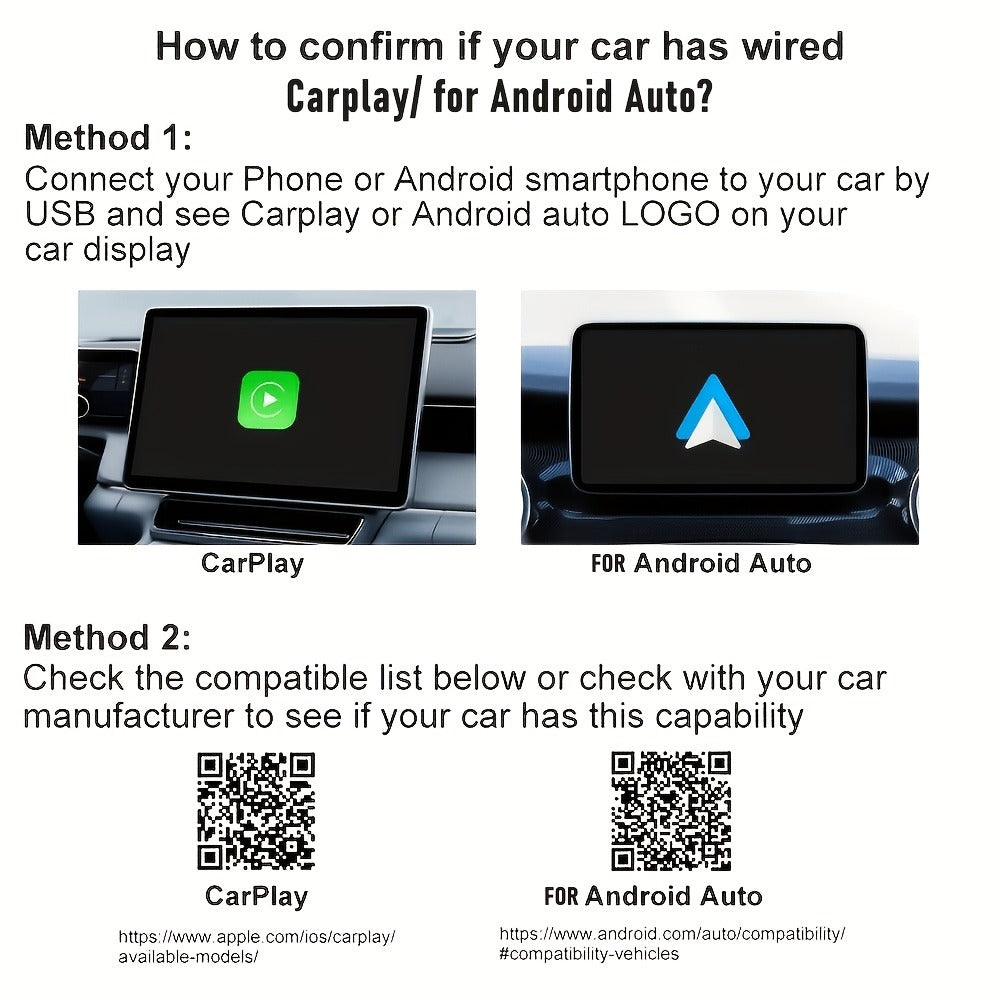 2-in-1 Wireless CarPlay & Android Auto Adapter Mini USB Dongle 2026 Upgrade Fast Stable Connection for iOS 10+ & Android 11+