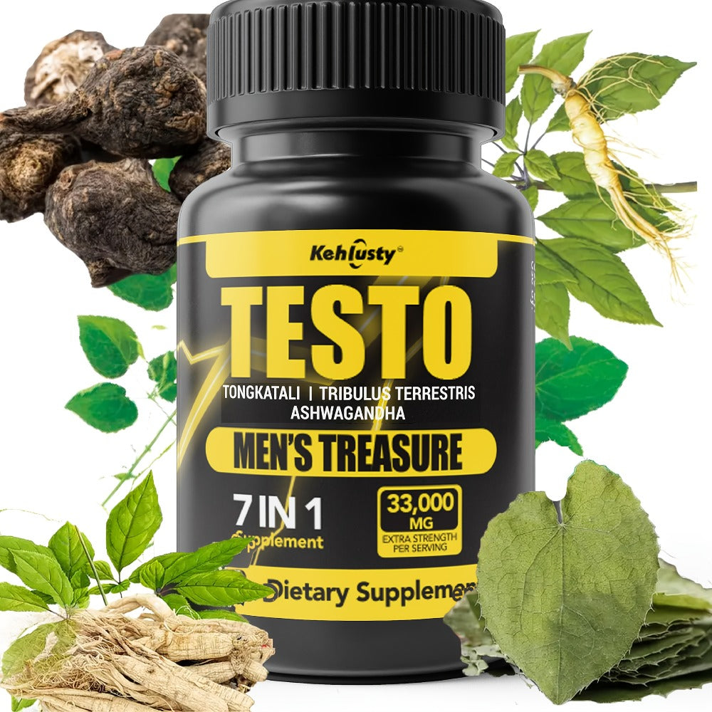 Tongkat Ali & Saw Palmetto Men's Vitality Capsules with Horny Goat Weed for Bath Time, Home Spa and Personal Care