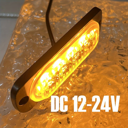 10pcs Universal LED Marker Lights for Trucks Cars 12V-24V Upgraded Clearance Side Marker Indicator Lamps, White Amber Red Options