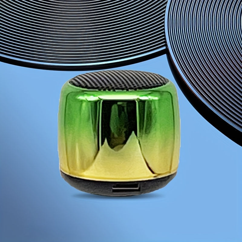 Thumb-Sized Mini Wireless Bluetooth Speaker with Built-In Mic, TWS Pairing, 360° Stereo Surround Sound
