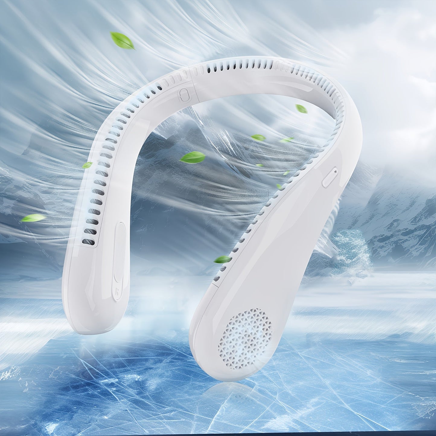 Bladeless Neck Fan Rechargeable, 4 Speed Hands-Free Portable Neck Fan 66 Vents 4-16 Hours Battery