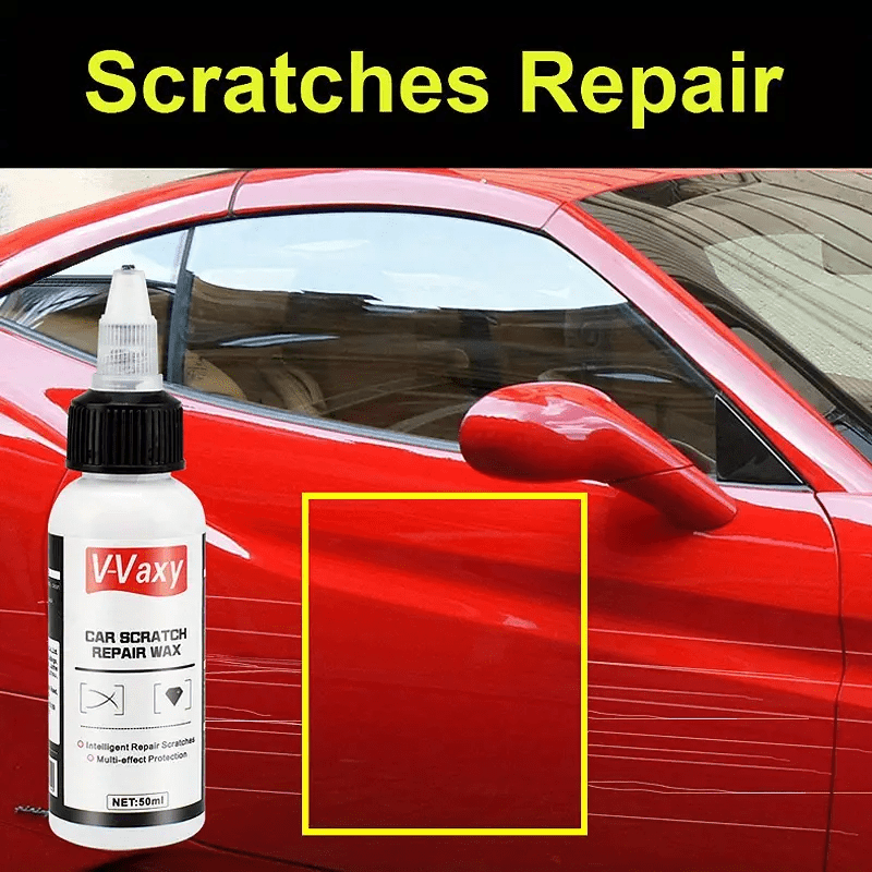 Car Scratch Repair Wax by V-Vaxy, Three 50ml Bottles with Three Sponges and Three Towels for Paint Application