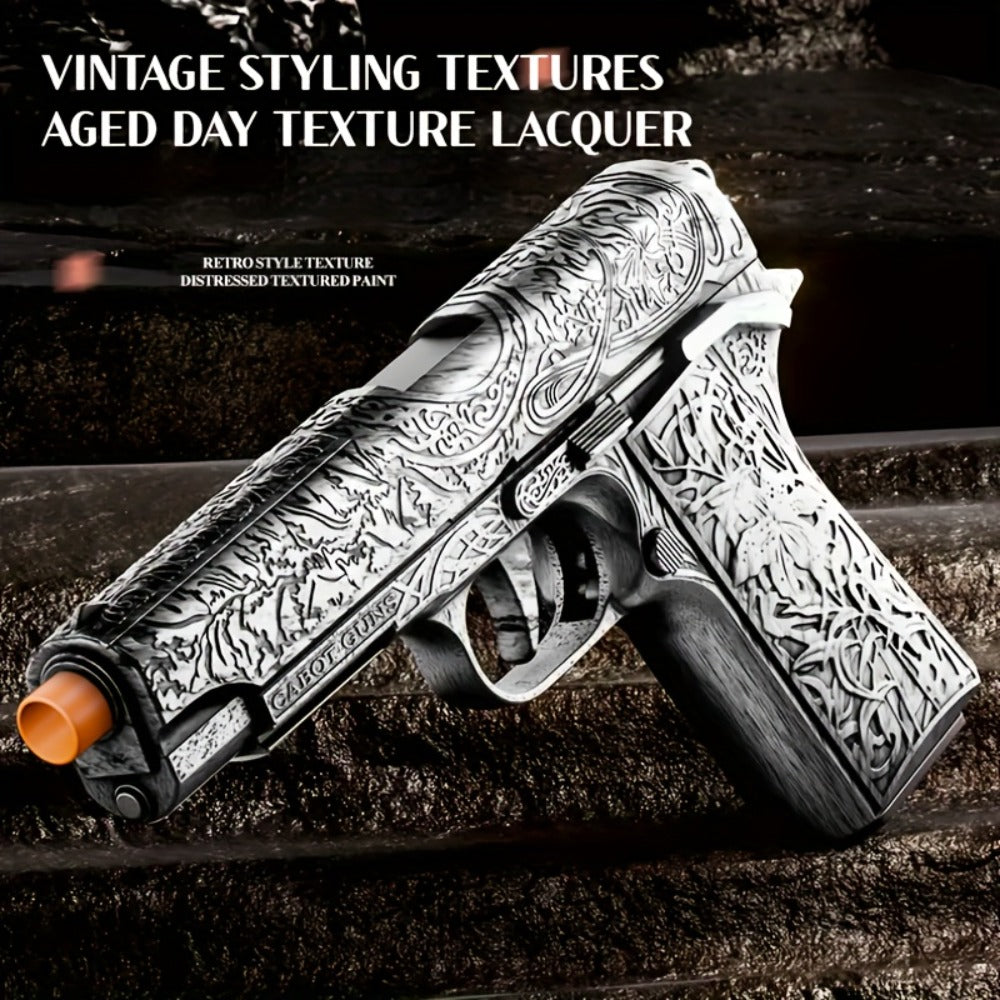Bullet Toy Gun Pistol with 120 Bullets 12 Shells & 2 Magazines, Hollow Hanging Foam Blaster for Kids Boys Girls Ages 6+