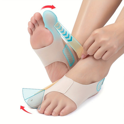 Big Toe Separator Sock Pair in Medium or Large with Adjustable Strap, Toe Loop and Low-Profile Sleeve