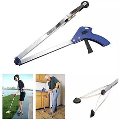 32-Inch Foldable Reacher Grabber 2-Pack with Aluminum Extenders, Rubber Suction Cup Grippers and Ergonomic Handles