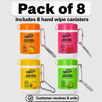 Disposable Hand Wipes Assorted Packs – Portable Travel Size Hand Cleaning Wipes for Everyday Use