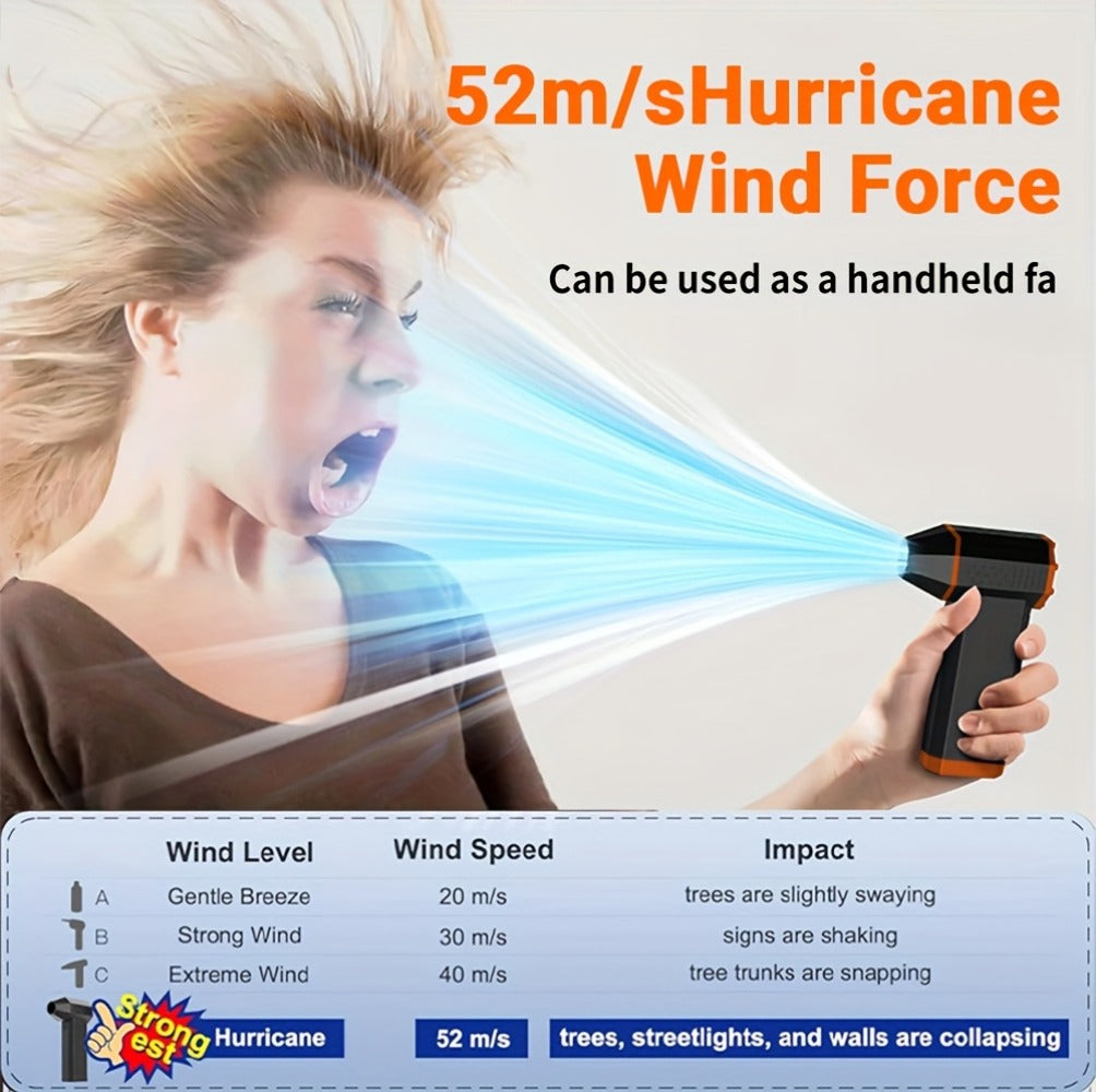 Electric Air Duster 150000RPM 200g Thrust Turbine Blower with Brushless Motor, 3-Speed 100K/130K/150K RPM
