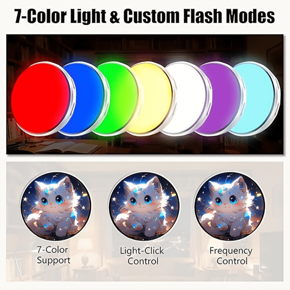 Electronic Anime Badge with Display Screen, Dynamic Touch, High Frame Rate, 600mAh Battery, Bluetooth 6.0 & USB Magnetic Charging