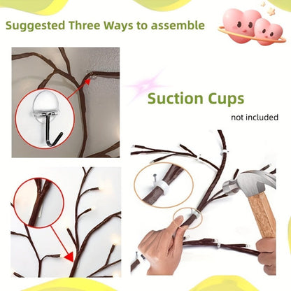 Cherry Blossom Fairy Light Garland 100 LED USB Powered, 180cm Artificial Flower String Lights for Wedding