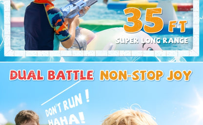 Kids Electric Water Gun with Sound Effects for Ages 3-6 – Automatic High Capacity Squirt Blaster Long Range