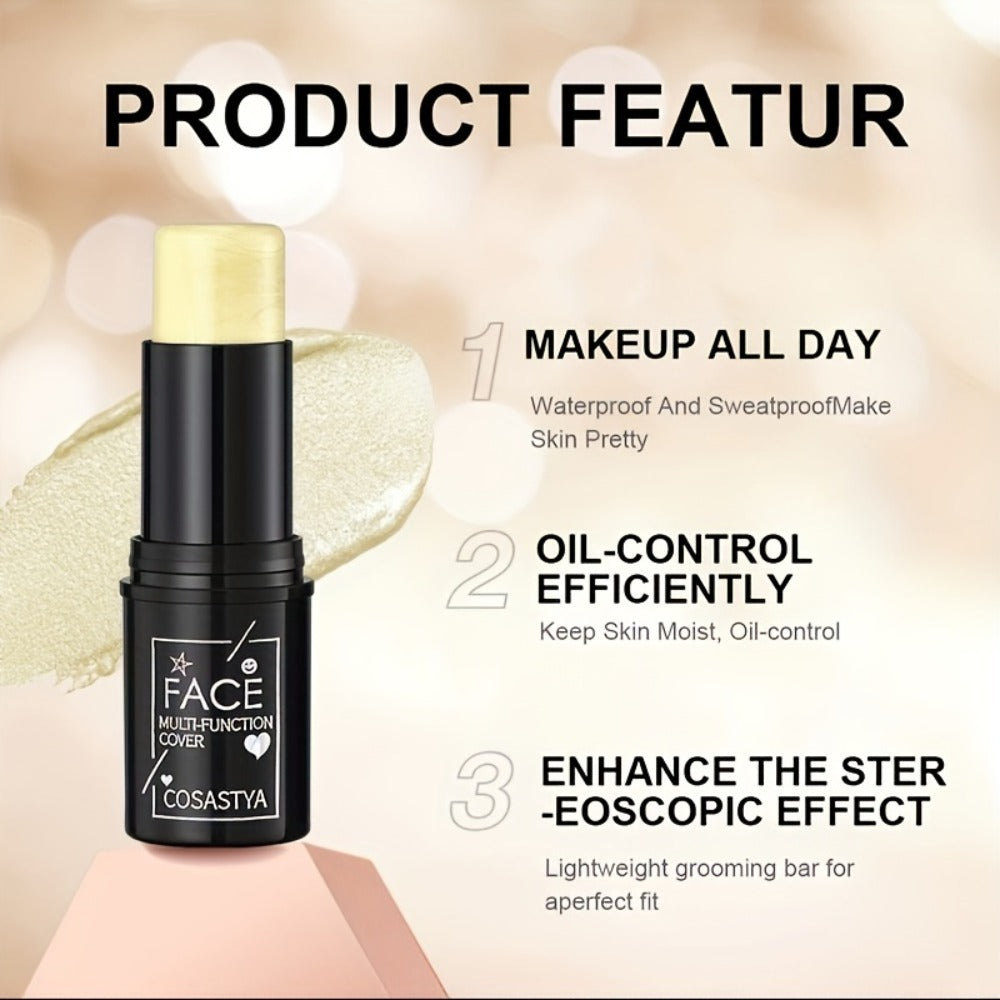 3-in-1 Makeup Stick Set 6pcs – Waterproof Blush Eye Shadow & Highlighter Stick, Long-Lasting Moisturizing Cream Formula
