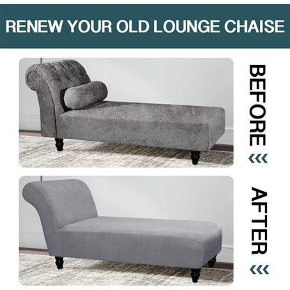 Chaise Lounge Cover Stretch Slipcover Jacquard Fabric Chair Sofa Protector for Living Room Bedroom Multi-Color