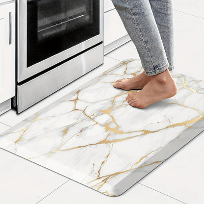 Anti Fatigue Kitchen Mat Non-Slip Cushioned Floor Rug for Standing Desk Sink Office – Marble Pattern