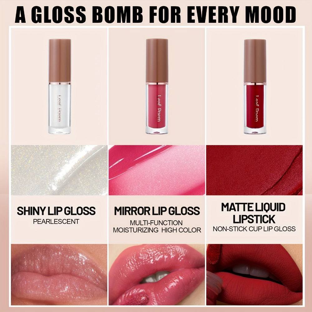 12-Piece Velvet Matte Lipstick Set Mirror Finish Waterproof High Pigment, for Makeup, Travel and Everyday Vanity Use