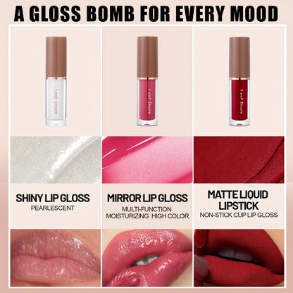 12-Piece Velvet Matte Lipstick Set Mirror Finish Waterproof High Pigment, for Makeup, Travel and Everyday Vanity Use