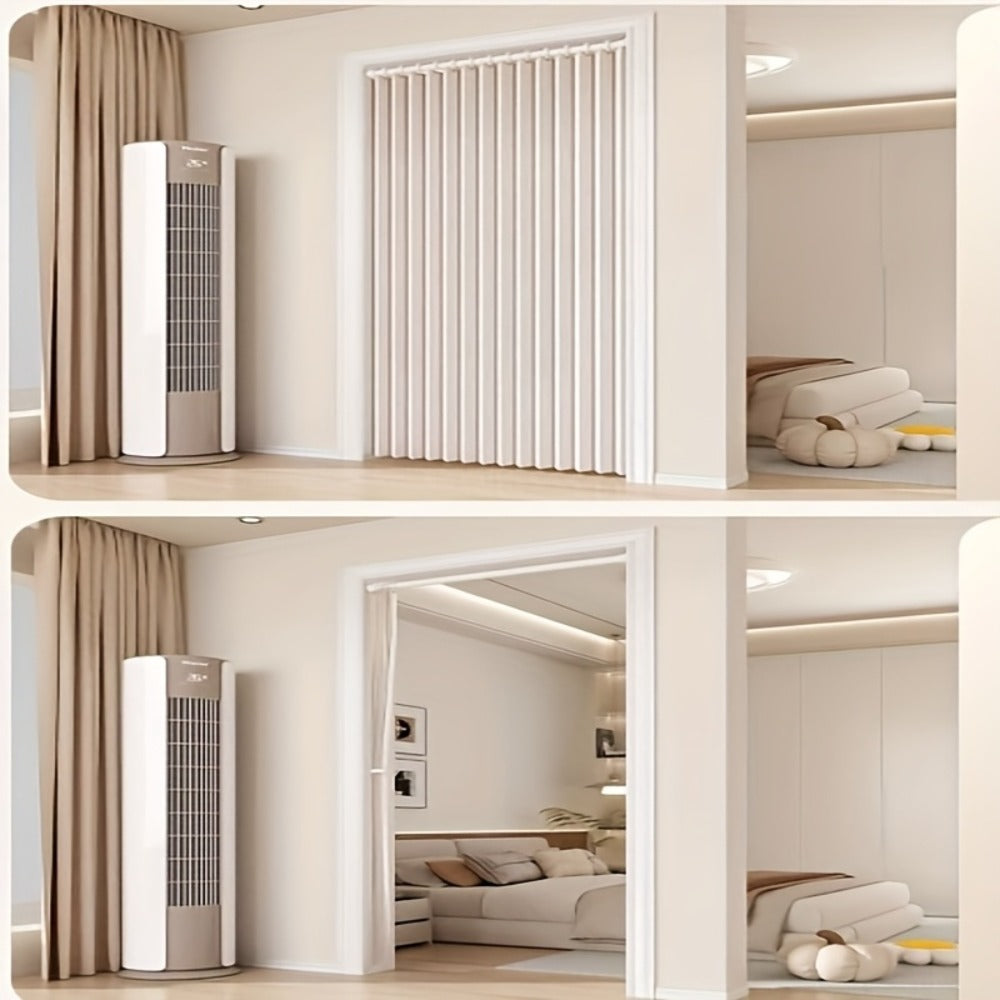 Magnetic Room Divider Curtain Doorway – Rodless Bohemian Striped Door Curtain, 210GSM Thickened Polyester