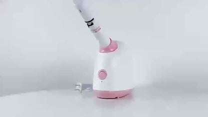 Facial Steamer Nano Ion Mist – Deep Pore Cleansing Home Spa Face Steamer with 360° Rotatable Arm, Blackhead Remover