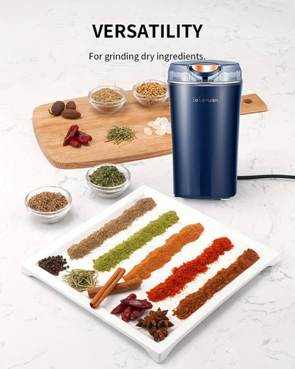 Electric Coffee Grinder 200W | Quiet Spice Grinder | 80g Large Capacity 12 Cups | 304 Stainless Steel Blade | One-Touch Operation | Grinds