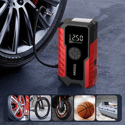 Car Jump Starter 10000A with 150PSI Tire Inflator – 7-in-1 Emergency Battery Booster Pack, 5000A Peak, 10000mAh Power Bank, LED Light