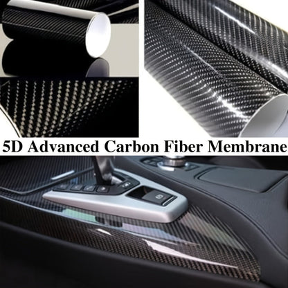 5D Carbon Fiber Vinyl Wrap 50cm x 300cm – Self-Adhesive Car Interior Decor Film, UV Protection, Scratch-Resistant, Dashboard Trim Sticker