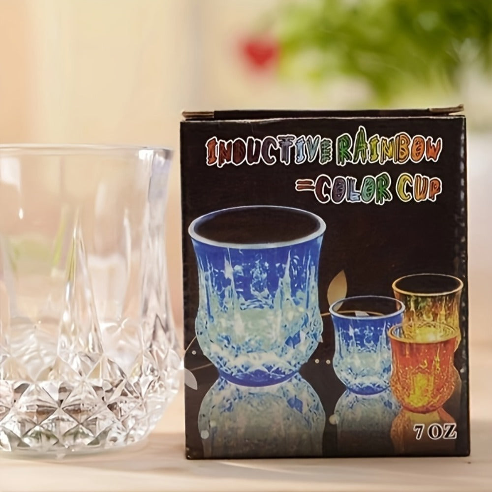 LED Light-Up Cups Glow in the Dark, Pineapple Induction Party Cups for Birthday Christmas Disco Valentine's Day (6.76oz)