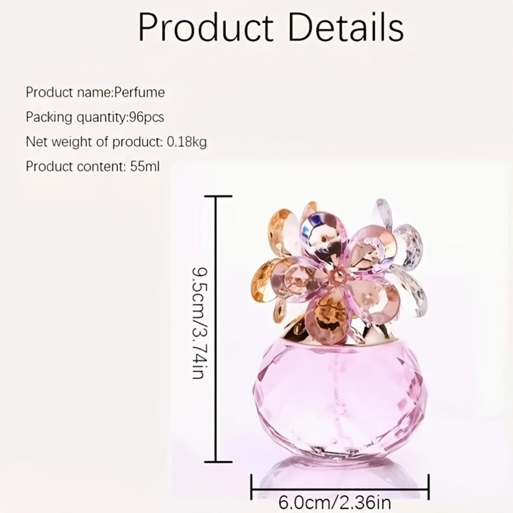 Women's Perfume Refillable Essential Oil Spray 2.03 oz, Citrus, Jasmine, Red Rose & Wood Notes, Floral Fragrance