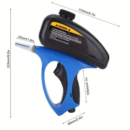 Sandblaster Gun for Air Compressor Pneumatic Abrasive Blasting, 90 PSI Max, 500ml Tank, Small Nozzle
