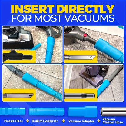 Dryer Vent Cleaning Kit with Flexible Lint Brush and Vacuum Hose Attachment Set for Dryer Duct Lint Trap Removal Home Safety