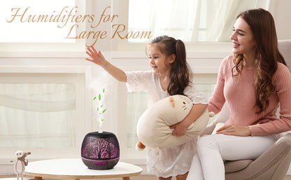 400 ml Metal-Hollow Aromatherapy Diffuser with Remote, Seven-Color Light and Four Pattern Options
