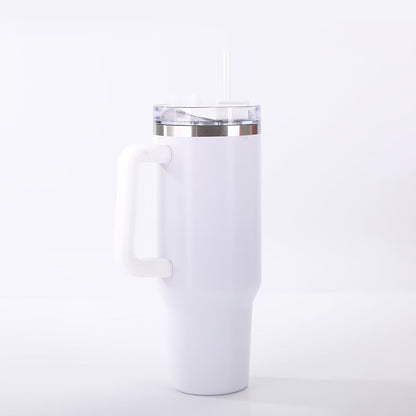 Insulated Tumbler 40oz with Handle & Straw Lid – Double-Wall Vacuum 304 Stainless Steel Travel Cup, Leakproof & Rustproof