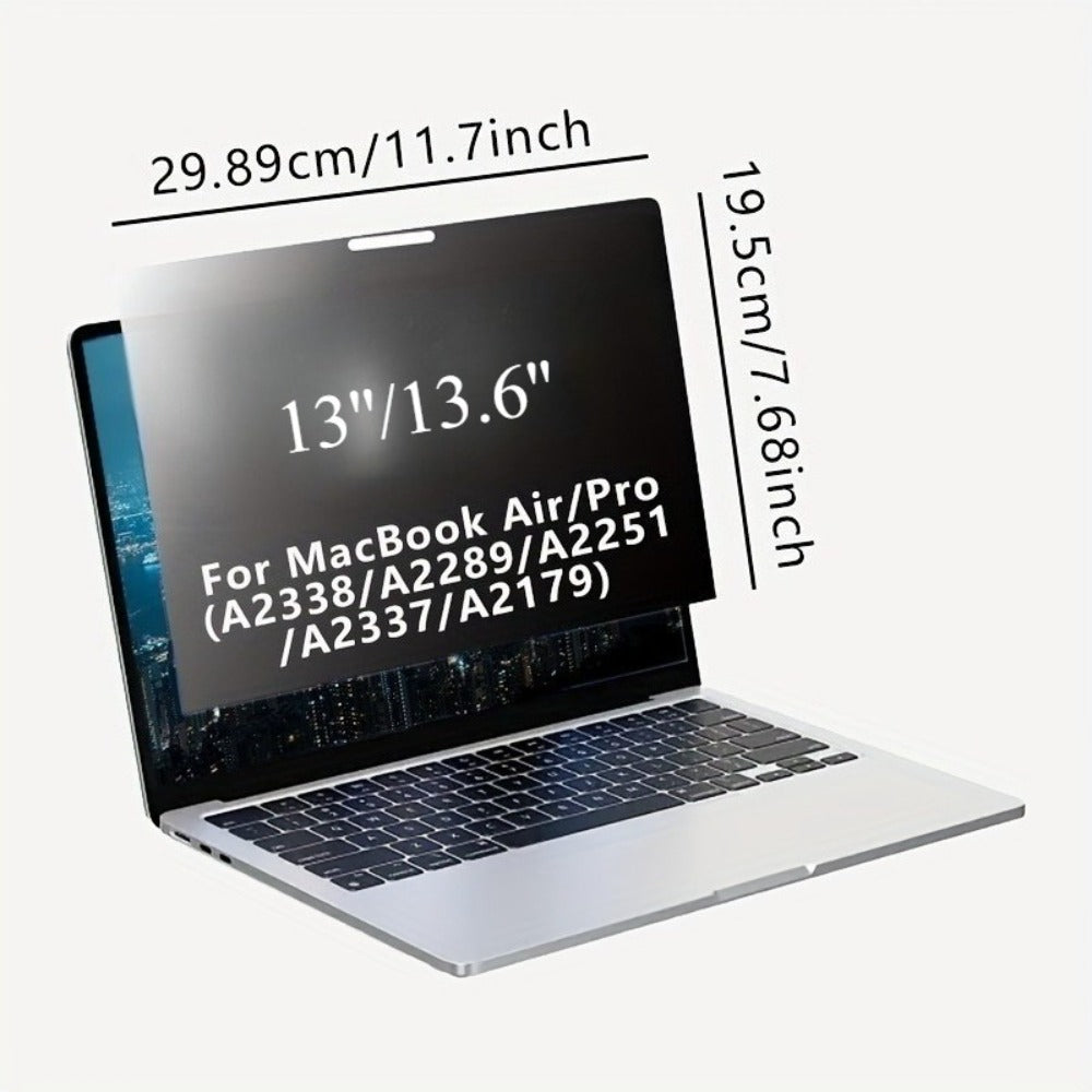 MacBook Air 13.6 Privacy Screen Filter 2022-2025 M2 M3 M4 – Removable Matte Anti-Glare Blue Light Blocking Protector