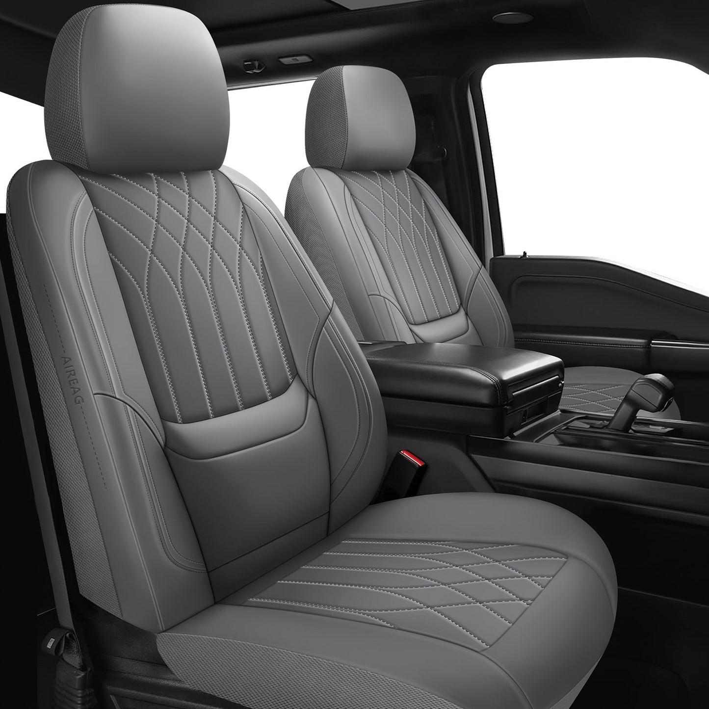 Car Seat Covers PU Leather Full-Coverage Set with Two-Front or Five-Seat Configuration Options