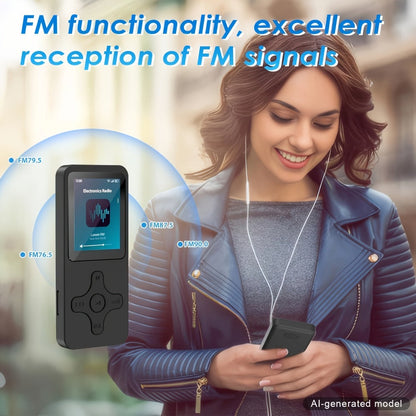Bluetooth 5.0 MP3 Player with 64GB Micro SD Card, Built-In Speaker, FM Radio, Voice Recorder, E-Book & Photo Viewer