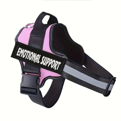 Emotional Support Dog Harness No-Pull Reflective Vest with Handle – Adjustable No-Choke ESA Pet Harness for Easy Walking & Training