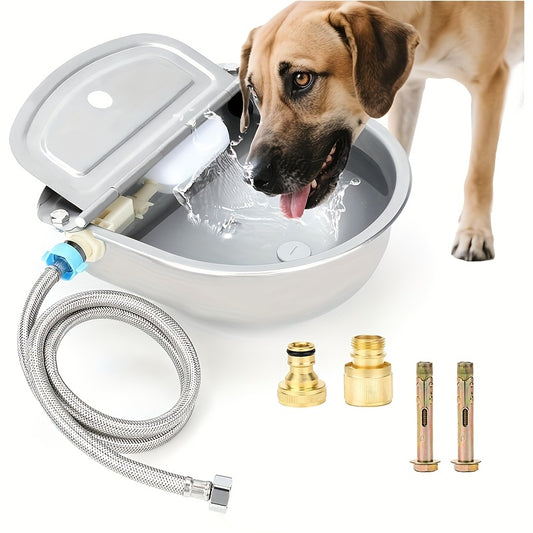 Automatic Water Dispenser for Dogs & Farm Animals – Heavy-Duty Stainless Steel Leakproof Pet Waterer with Easy-Clean Spout for Horses