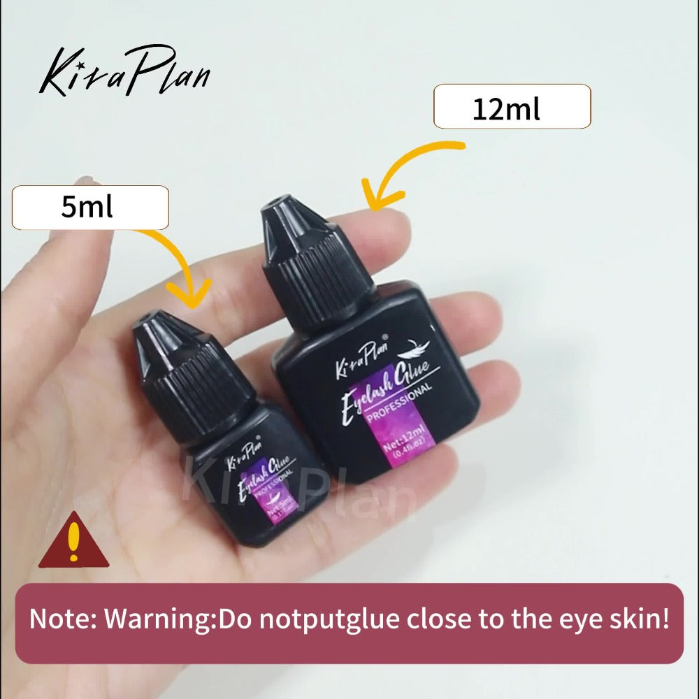 Lash Glue Set, Eyelash Extension Adhesive 6-7 Weeks Retention, Quick Dry DIY Lash Bond for Individual &