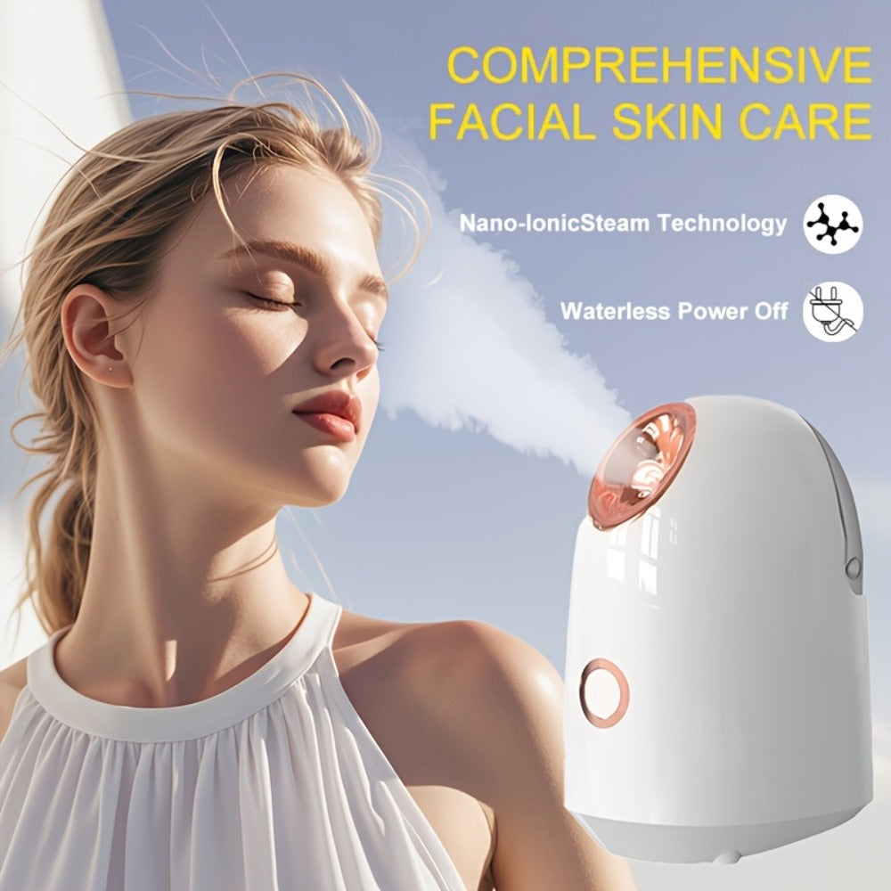 Blackhead Remover & Facial Steamer Combo - Pore Cleansing Home Spa Beauty Device for Dry Skin, Nose & Face Care