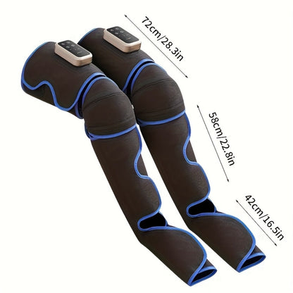 Leg Massager with Heat, Full Leg Air Compression Massager, 4 Modes Wireless Charging, Large Display