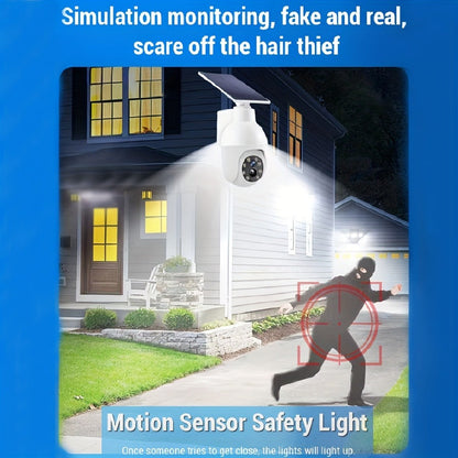 Solar Security Light with Fake Camera Design, Motion Sensor Outdoor LED Warning Light, Solar Powered