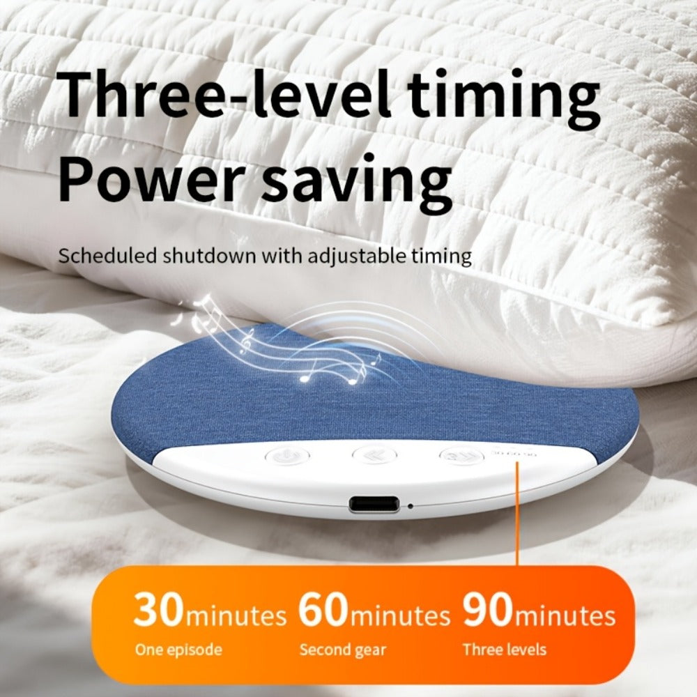 Sleep Pillow Speaker Wireless White Noise Machine with Rain Ocean Sounds, 2-Pack 49g Sleep Headphones