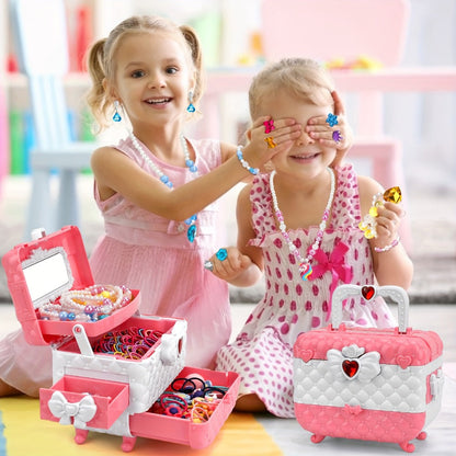 Kids Jewelry & Dress-Up Set 152 PCS, Costume Jewelry Hair Clips Bands & Accessories for Girls Ages 3+