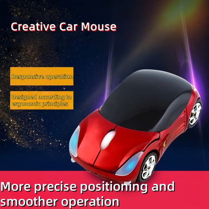 Car Shaped Mouse and Mouse Pad Bundle Set – 2-Piece Creative Novelty Wired USB Optical Mouse + Surprise Color Pad for PC, Laptop