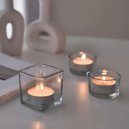Tea Light Candles Unscented White – 49 or 99 Pack Smokeless Wax Tealights 2. Burn for Weddings, Christmas