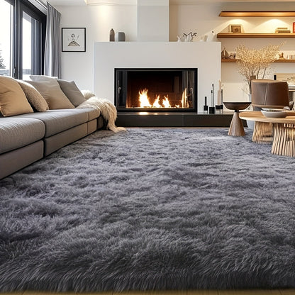 Area Rug for Bedroom, 8x10 Fluffy Shag with 1.8-Inch Plush Pile and Nine Colors for Bedroom or Living Room
