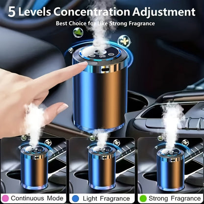 Car Aroma Diffuser Set with 3 Essential Oil Bottles – Odor Eliminator for Auto Interior, Perfect Gift for Women & Office Workers